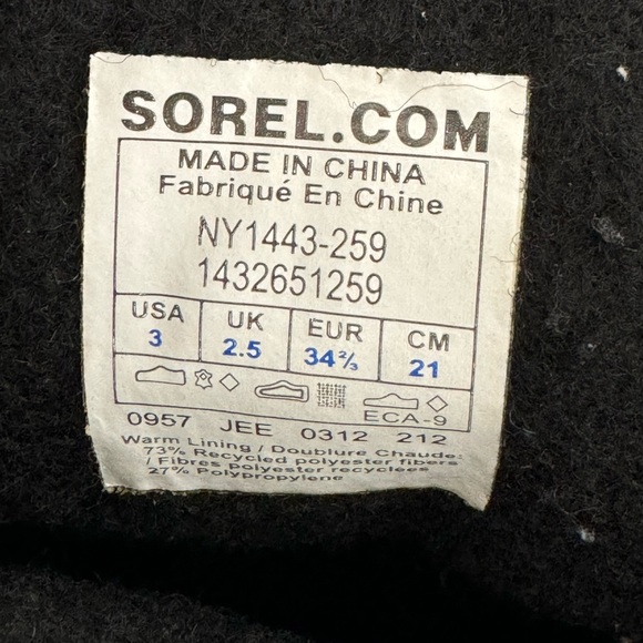 Sorel Yoot PAC Boots Youth Size3 Snow Duck Brown Leather Waterproof Lined Winter - Picture 9 of 9